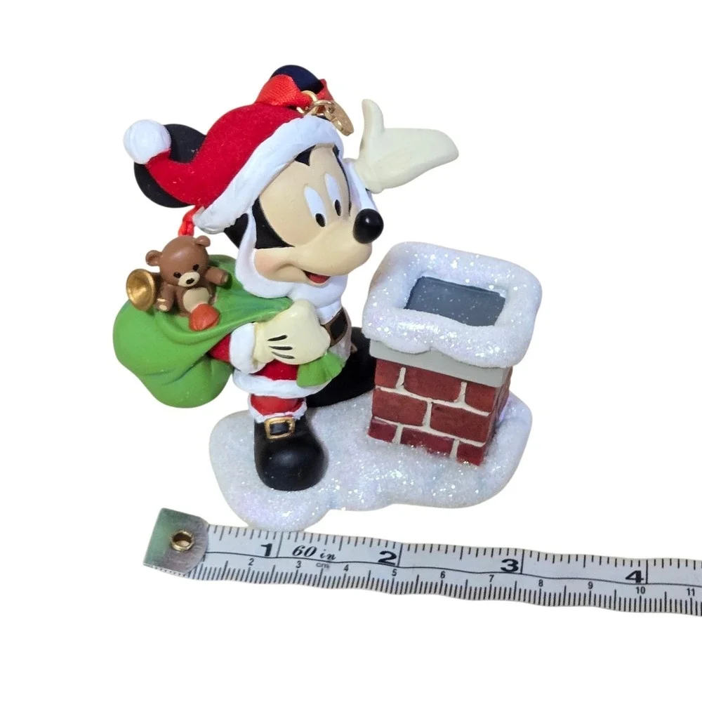 Disney 2013 Sketchbook Santa Claus Mickey Mouse Chimmey Christmas Ornament W Box